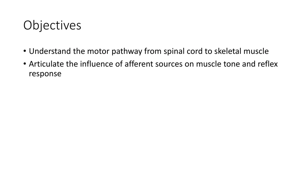 objectives