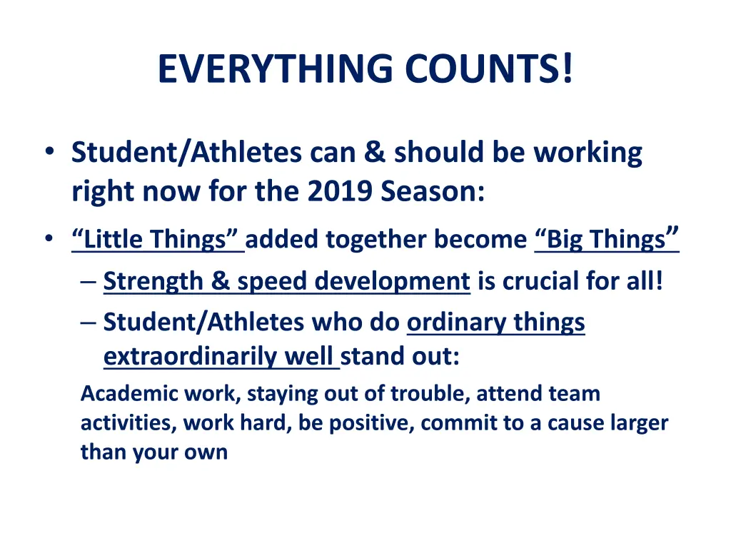 everything counts
