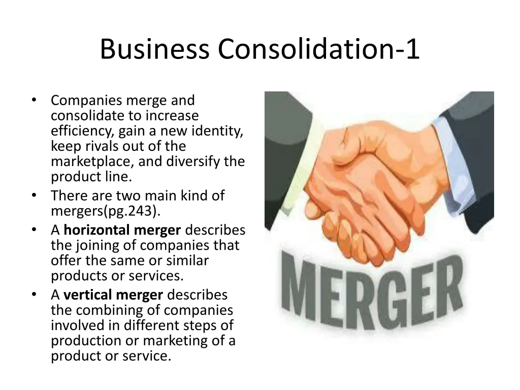 business consolidation 1
