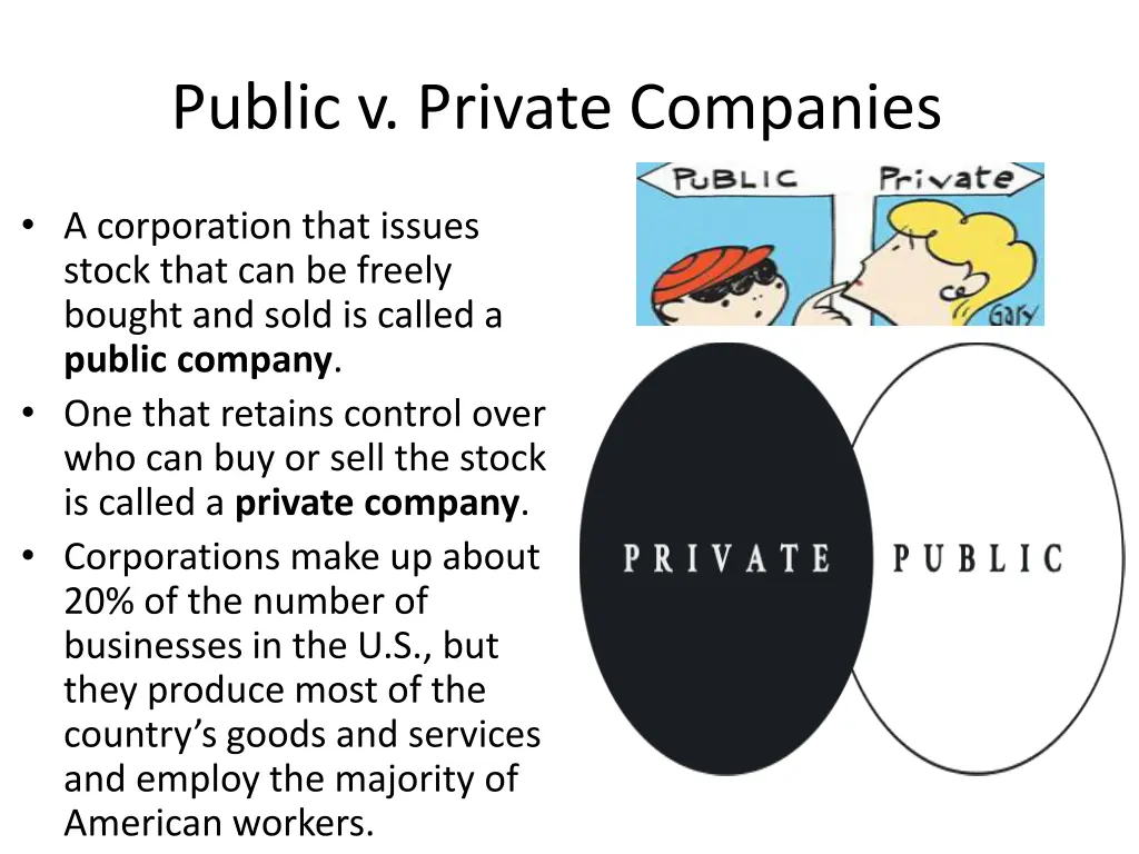 public v private companies