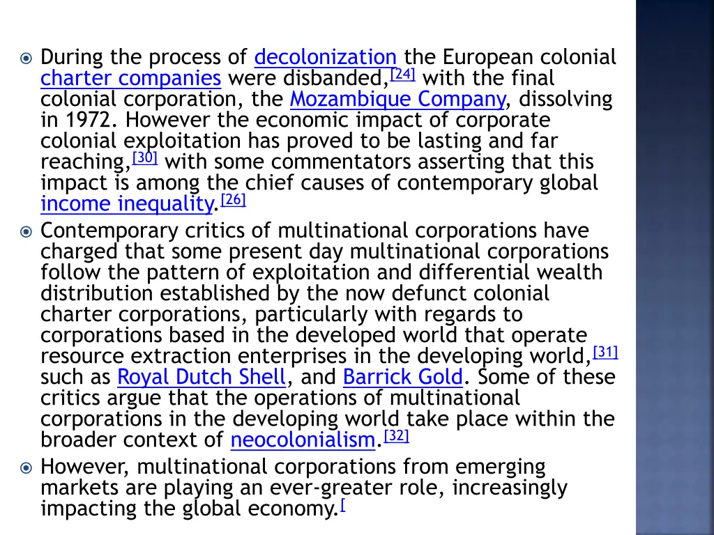 during the process of decolonization the european