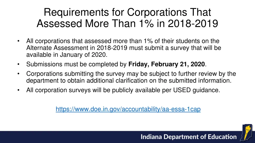 requirements for corporations that assessed more