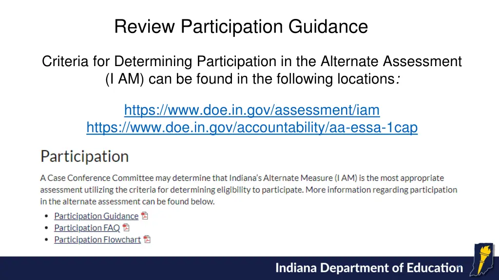 review participation guidance