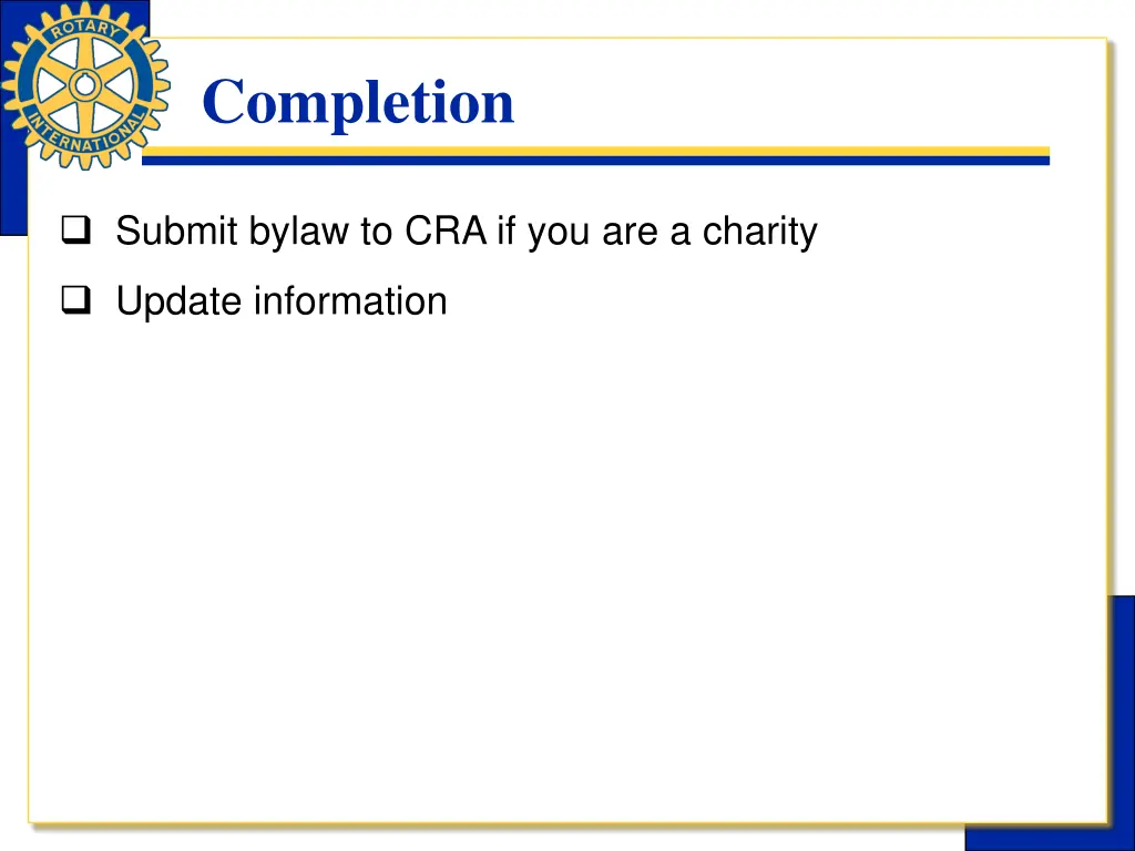 completion