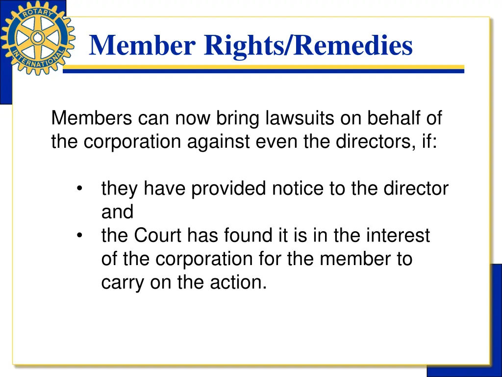 member rights remedies 3