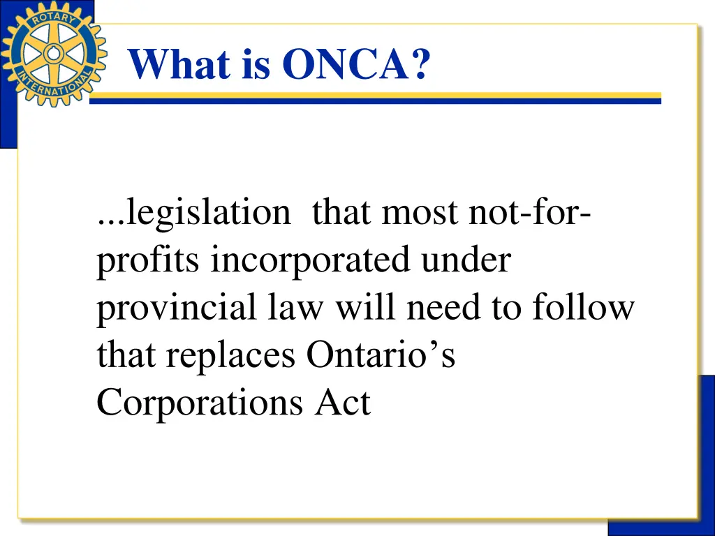 what is onca