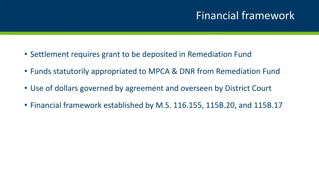 financial framework
