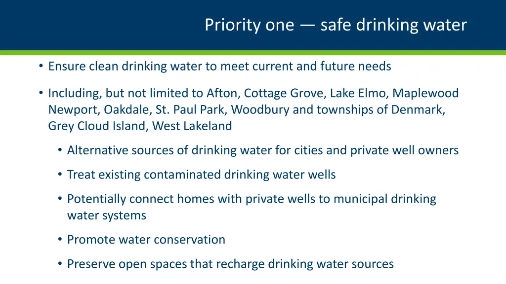 priority one safe drinking water