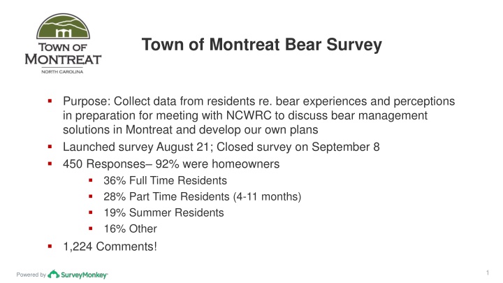 town of montreat bear survey