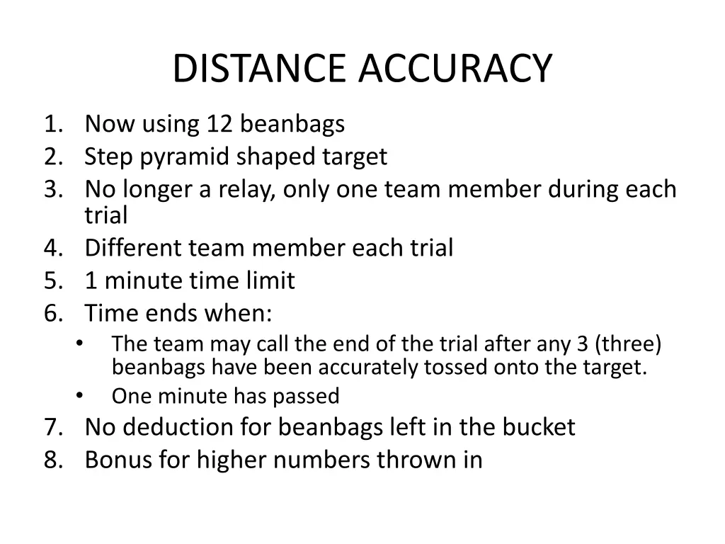 distance accuracy