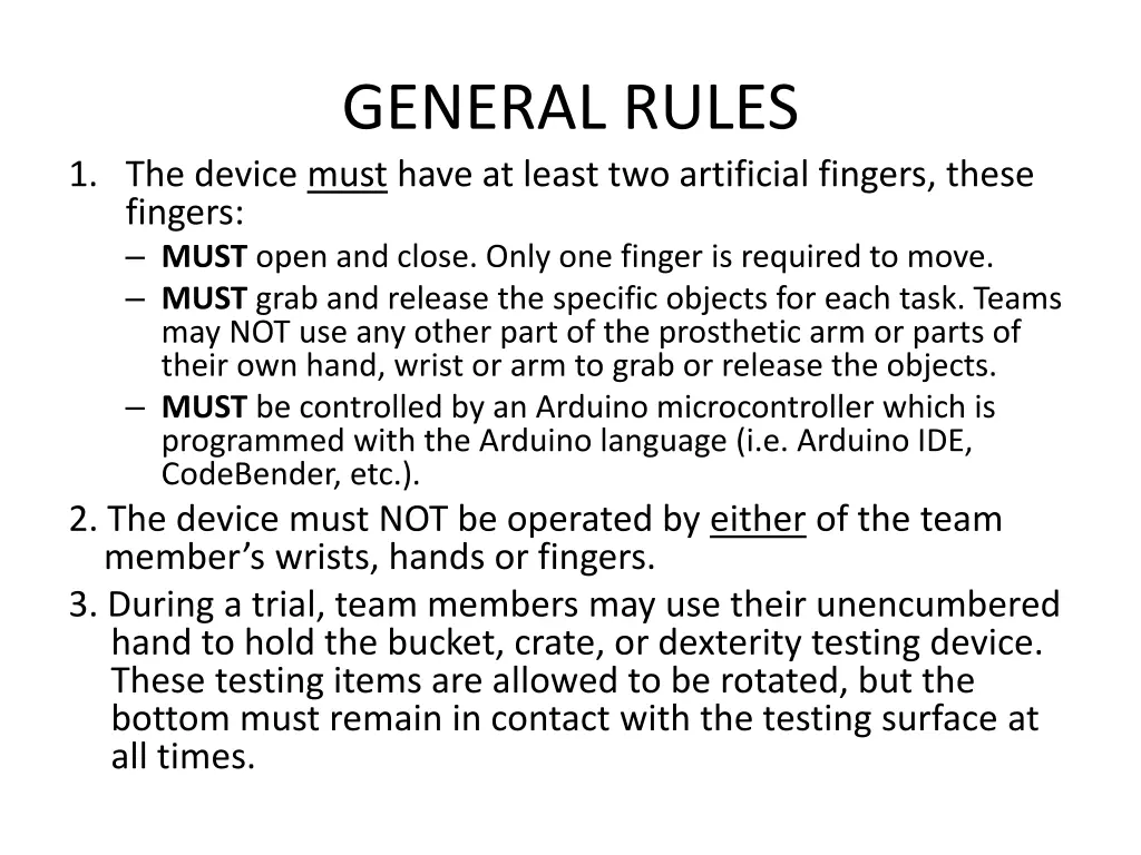 general rules