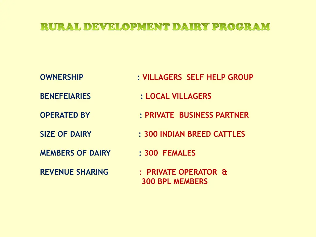 rural development dairy program rural development