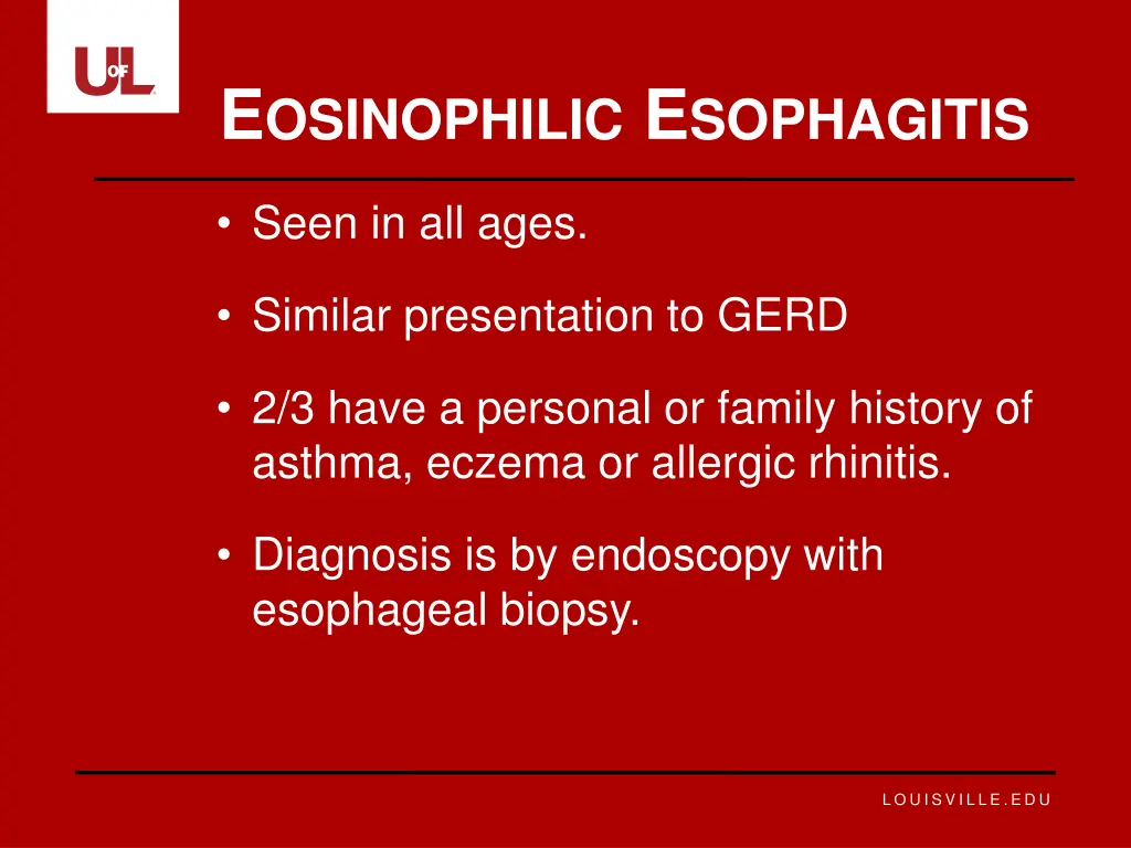 e osinophilic e sophagitis