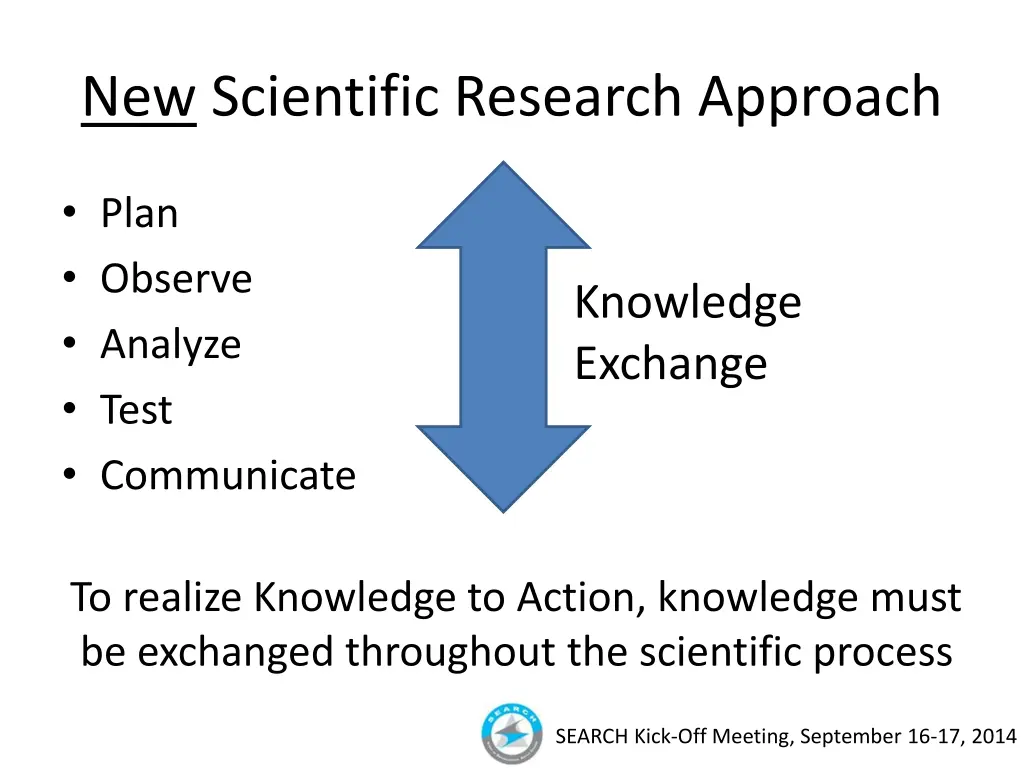 new scientific research approach