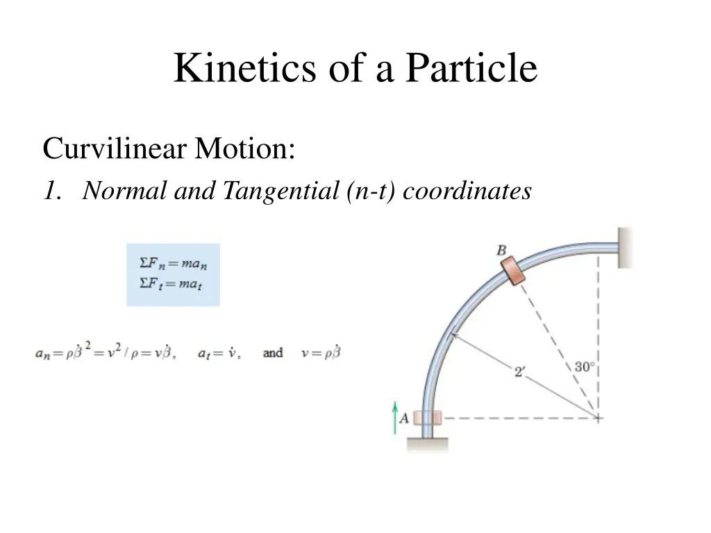 kinetics of a particle