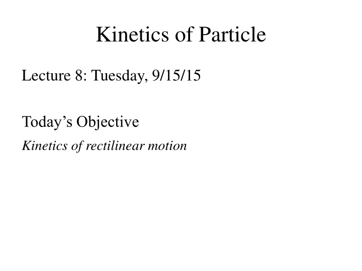 kinetics of particle