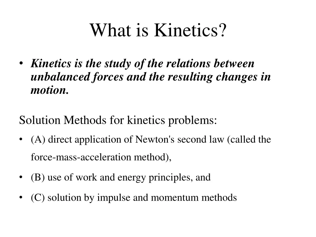 what is kinetics