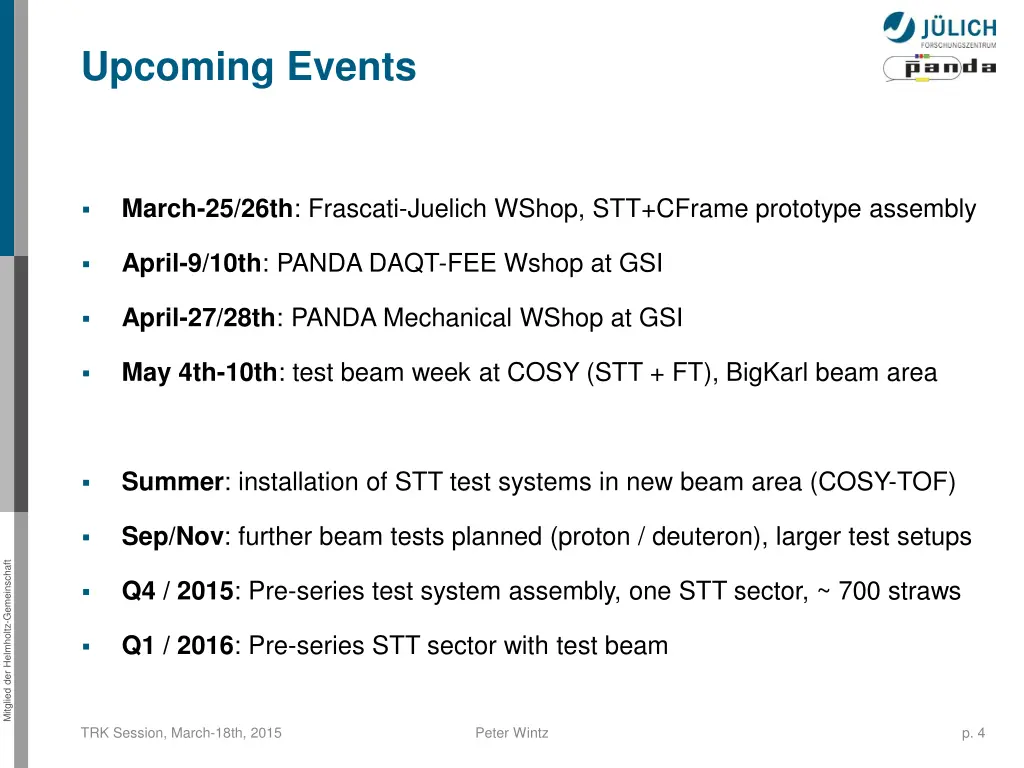 upcoming events