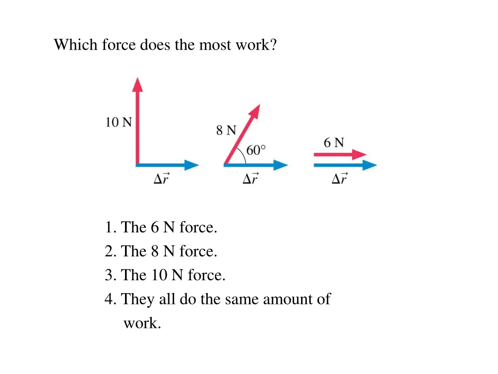 which force does the most work