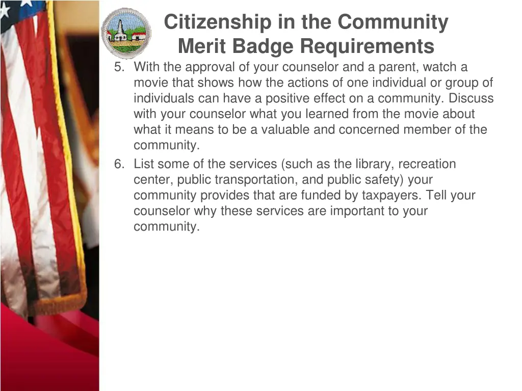 citizenship in the community merit badge 2