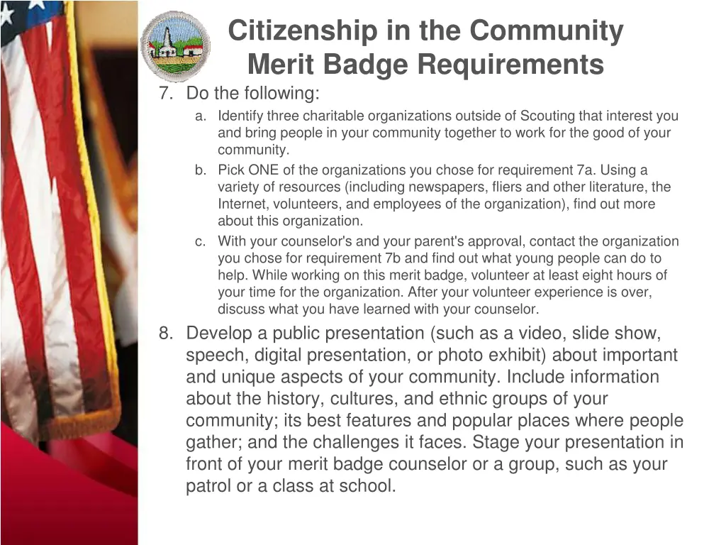 citizenship in the community merit badge 3