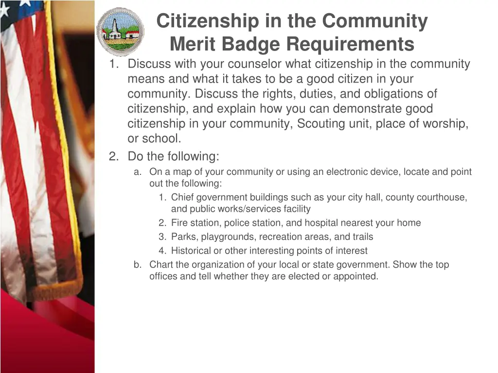 citizenship in the community merit badge