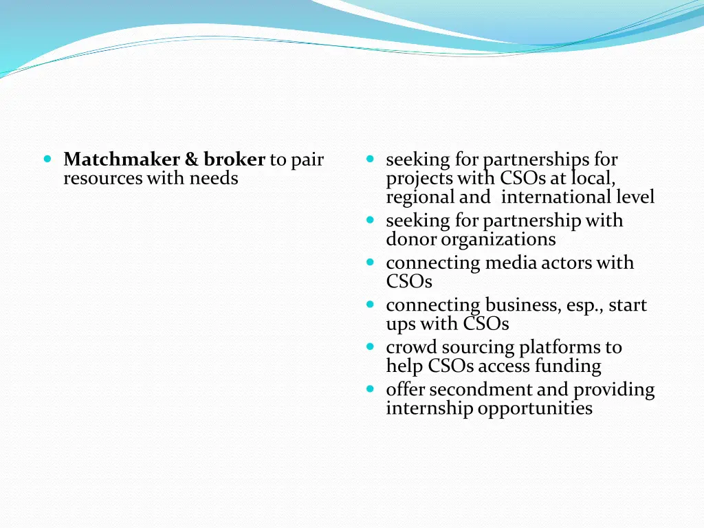 matchmaker broker to pair resources with needs