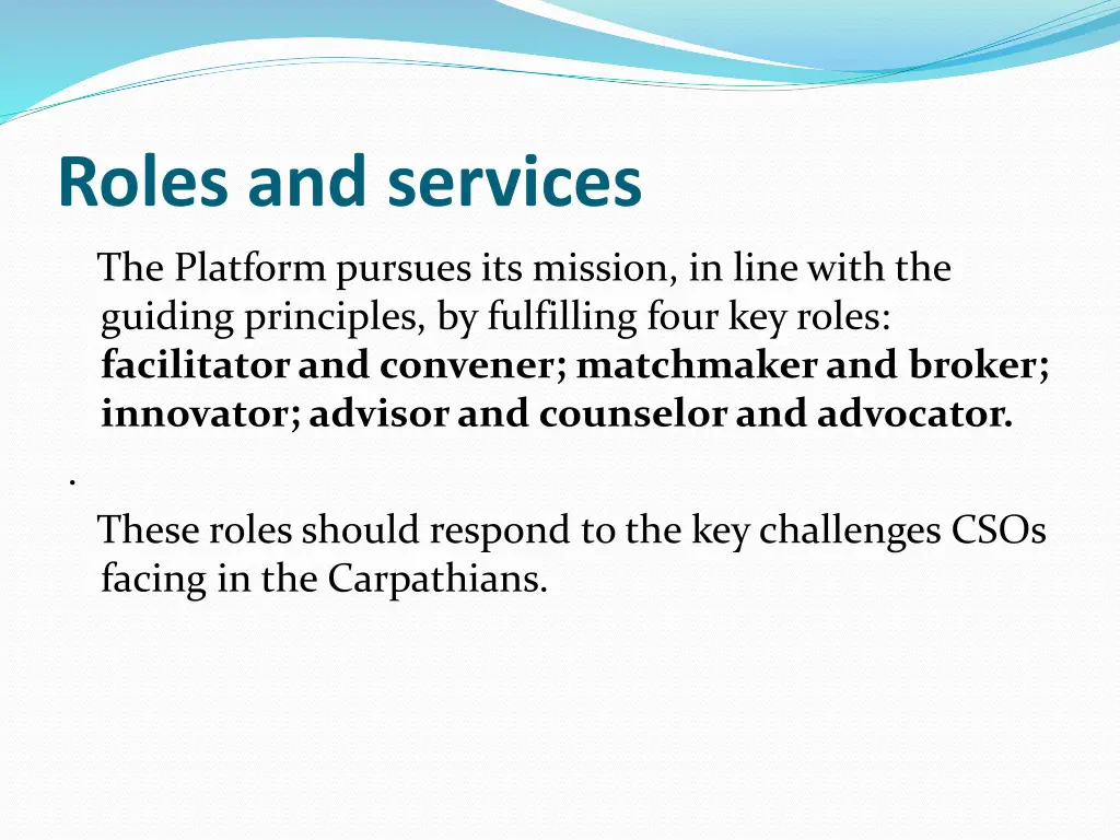 roles and services