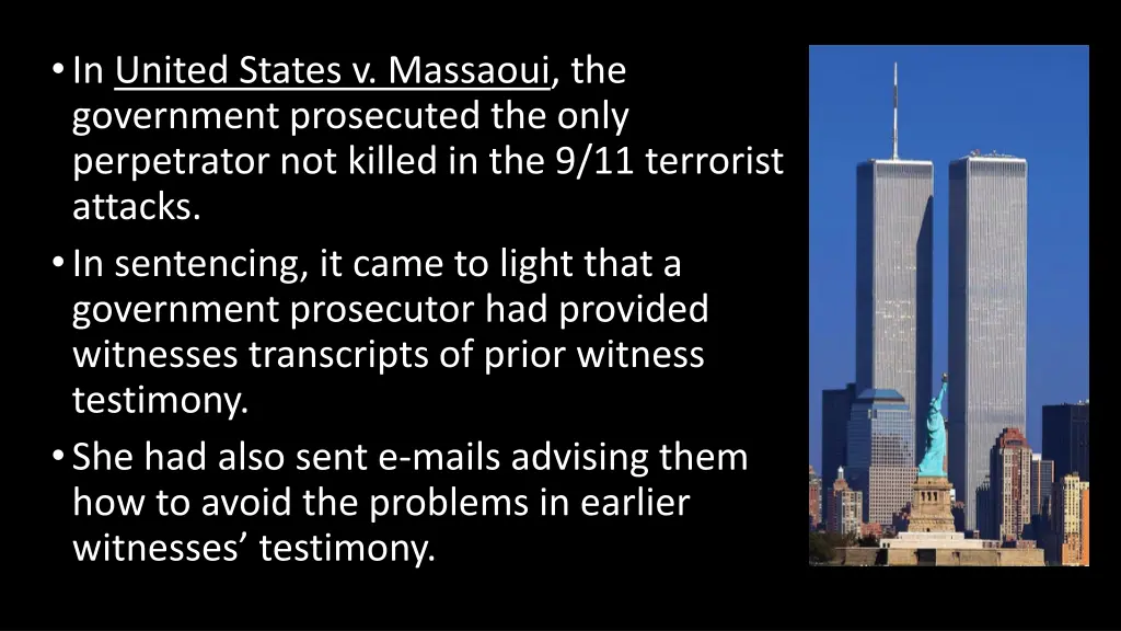in united states v massaoui the government