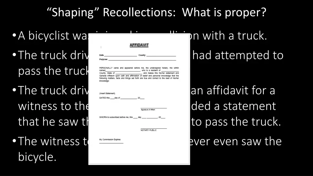 shaping recollections what is proper