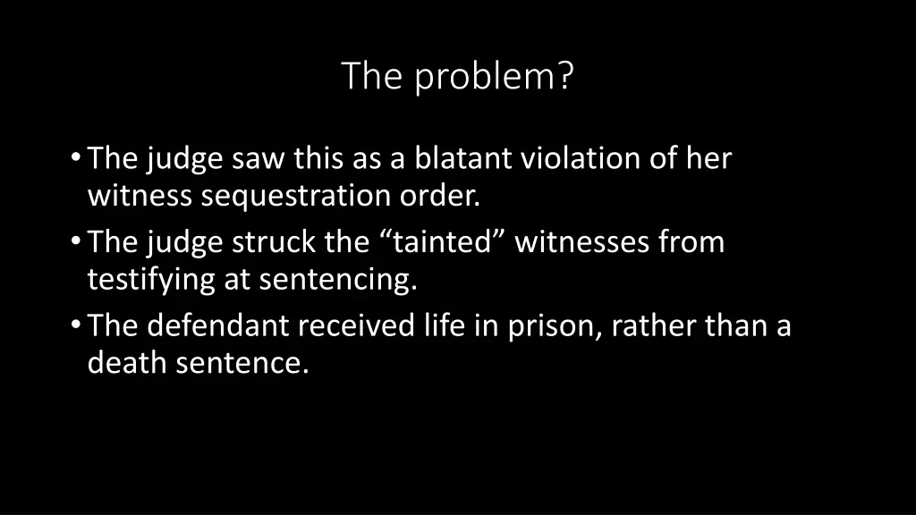 the problem