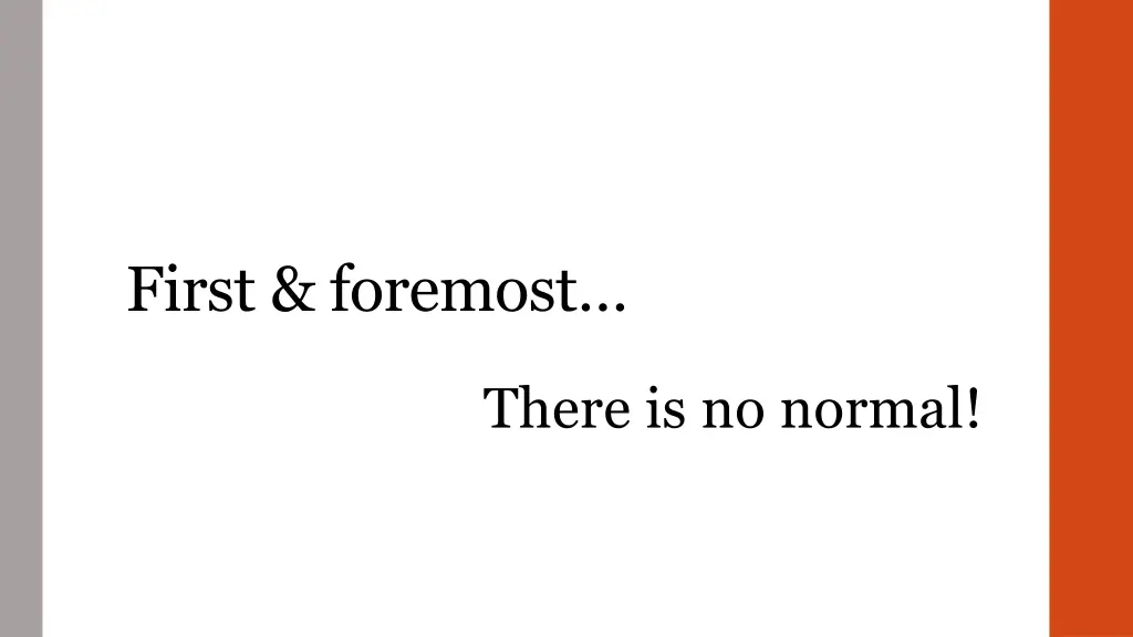 first foremost