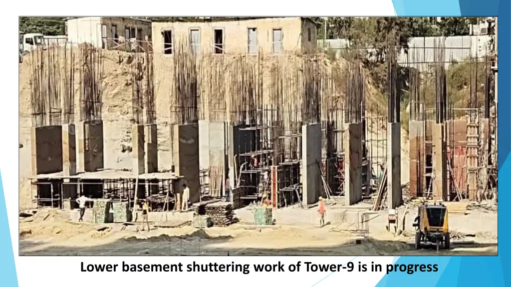 lower basement shuttering work of tower