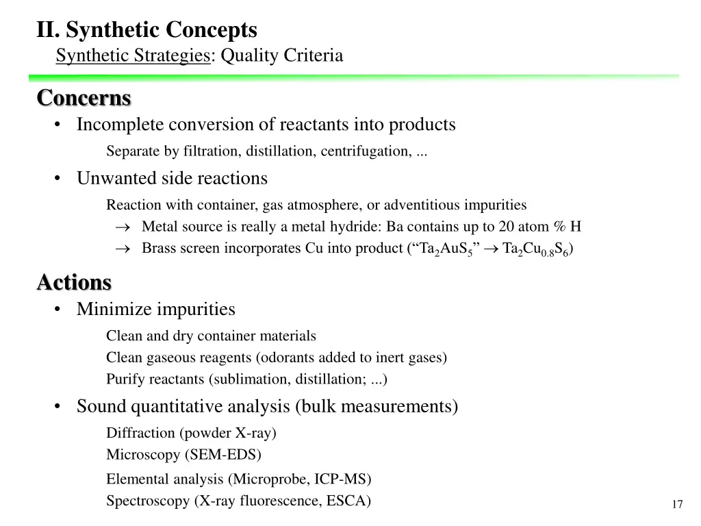 ii synthetic concepts synthetic strategies 9
