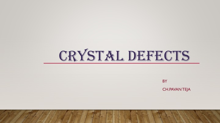 crystal defects