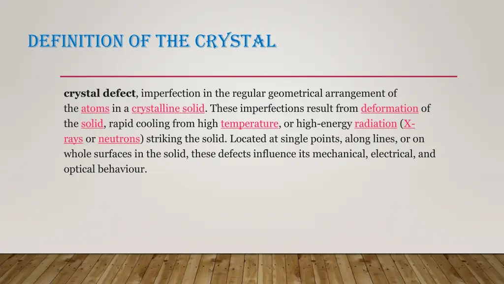 definition of the crystal