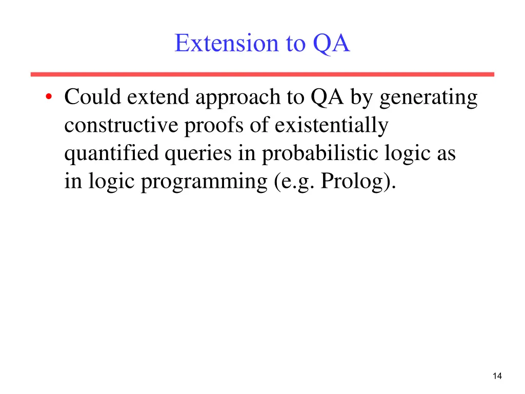 extension to qa