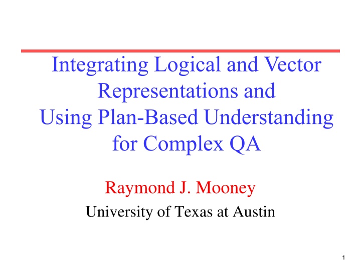 integrating logical and vector representations
