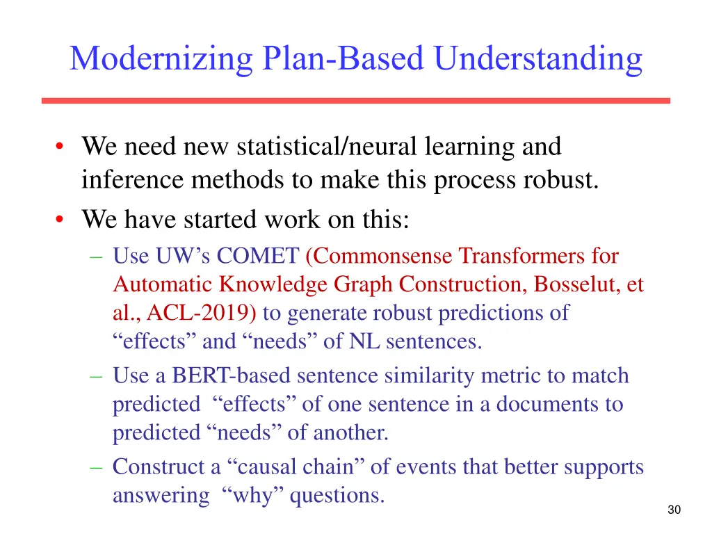 modernizing plan based understanding
