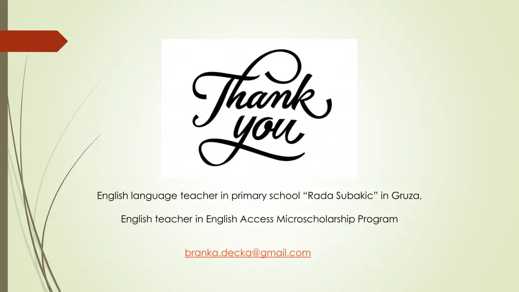 english language teacher in primary school rada