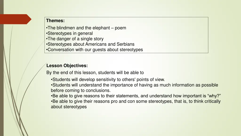 themes the blindmen and the elephant poem