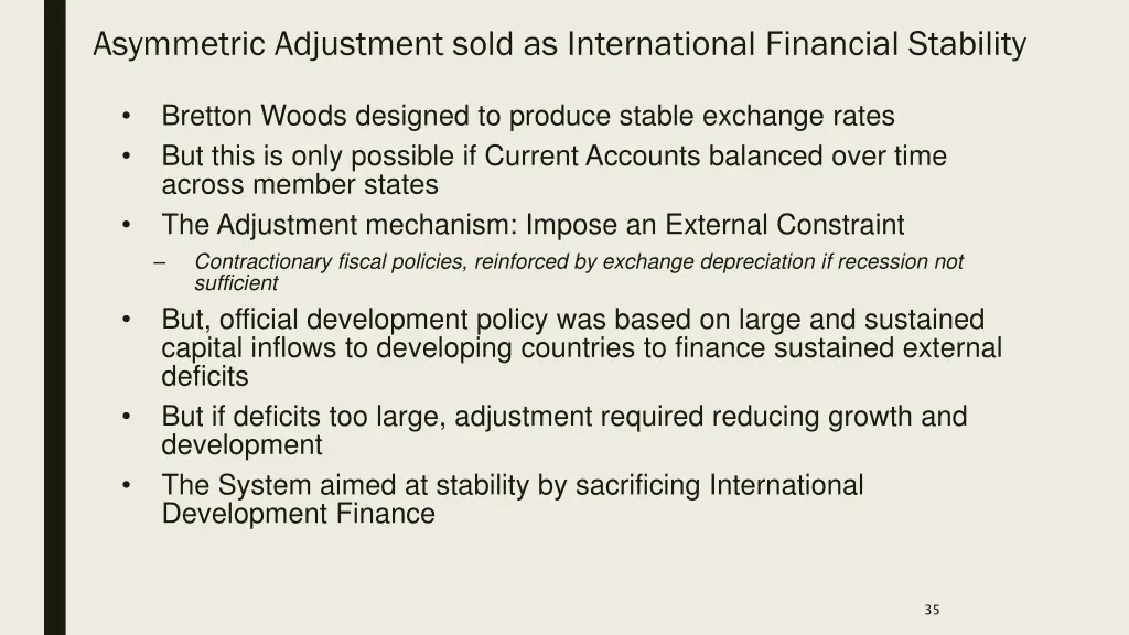 asymmetric adjustment sold as international