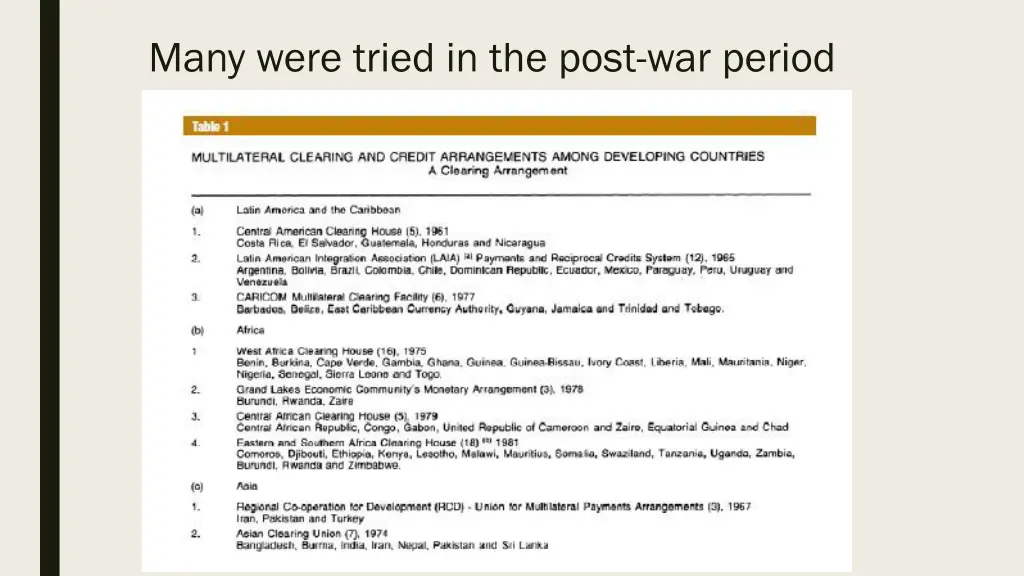 many were tried in the post war period