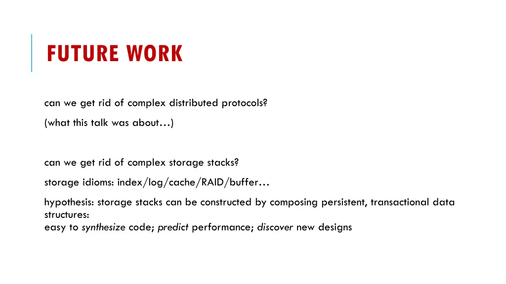 future work