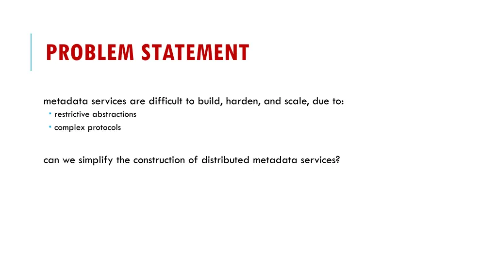problem statement