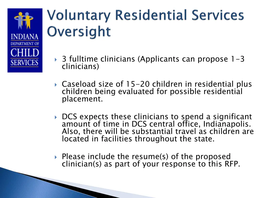 3 fulltime clinicians applicants can propose