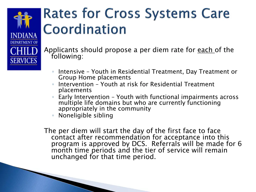 applicants should propose a per diem rate