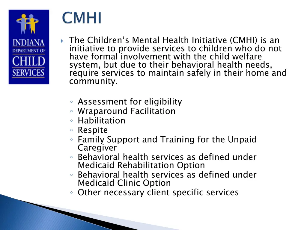 the children s mental health initiative cmhi