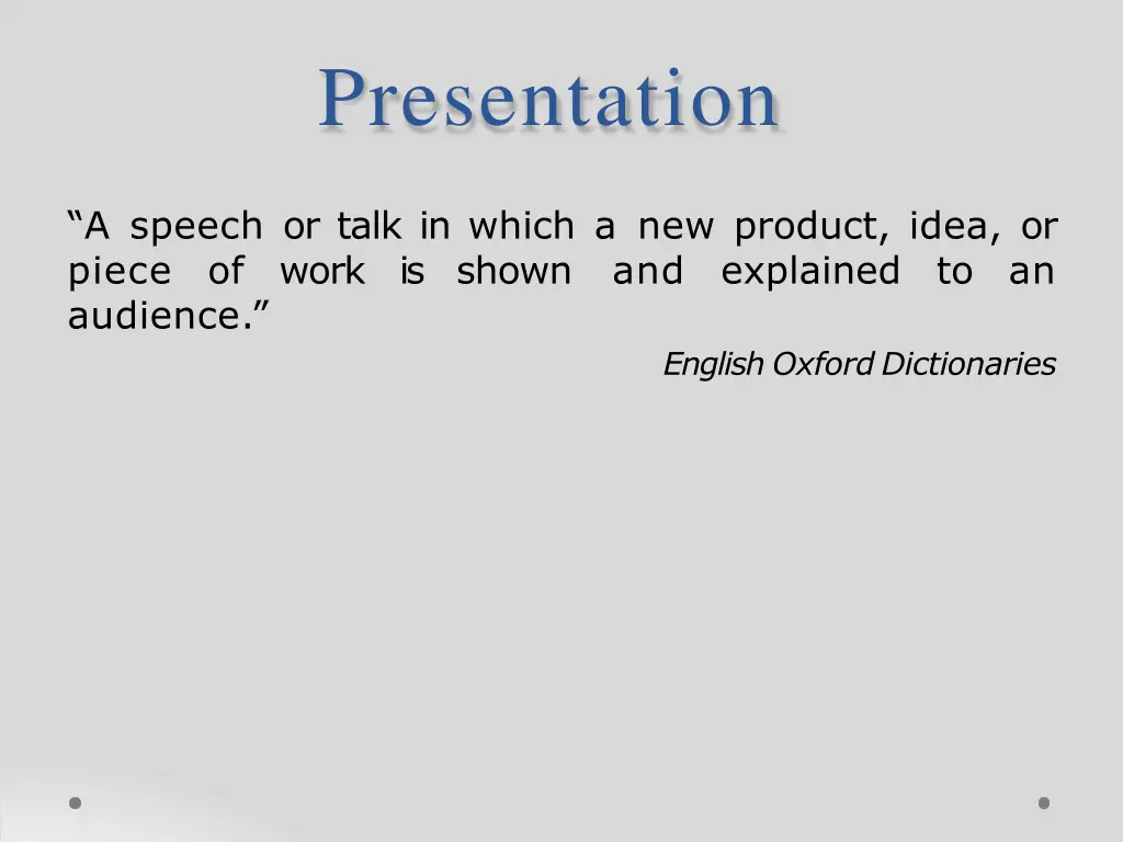 presentation