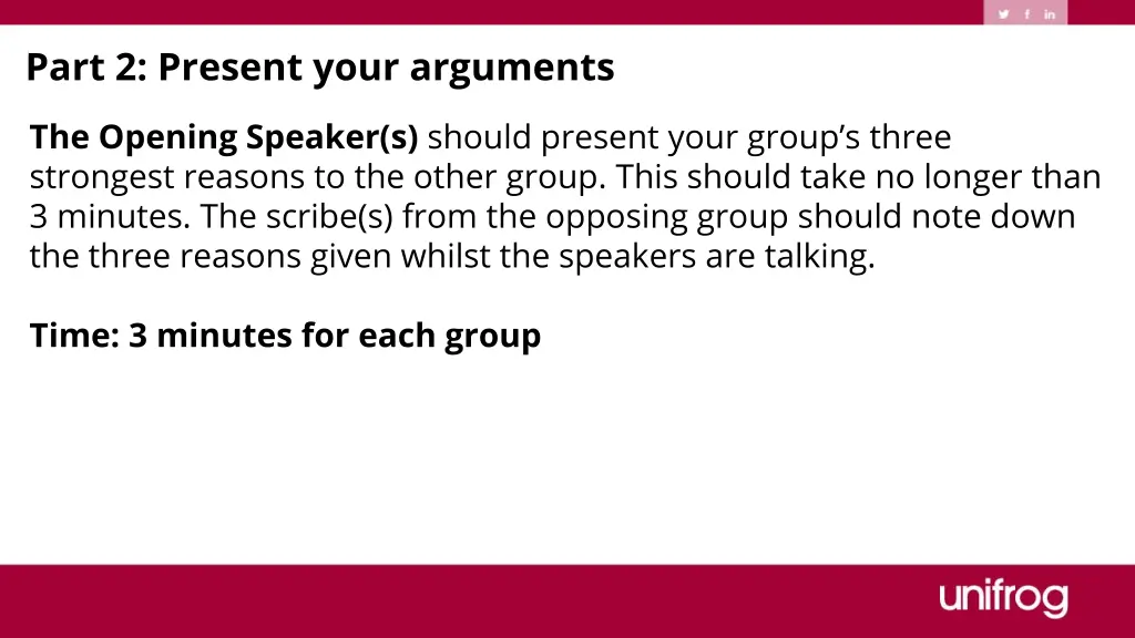 part 2 present your arguments